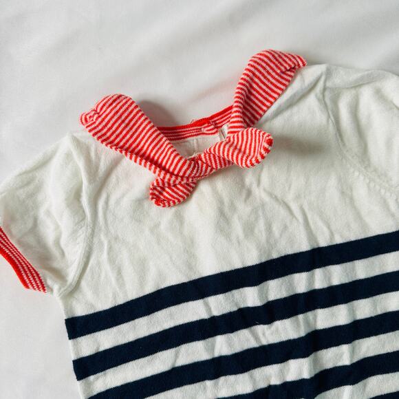 Vintage Nautical Striped Sailor Lightweight Romper - Picture 3 of 10
